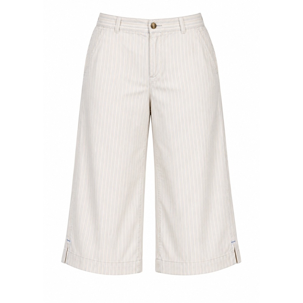 Pinstripe Wide Leg Crop Pants Culottes Cottagecore Coastal Preppy Beach Yacht